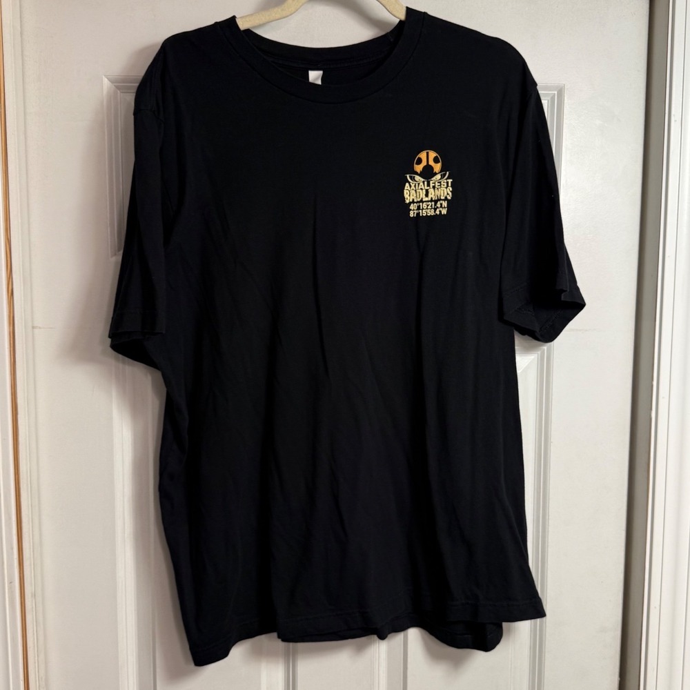 Bella Canvas Axialfest Badlands 2022 Indiana Graphic T-Shirt Black Mens 2XL